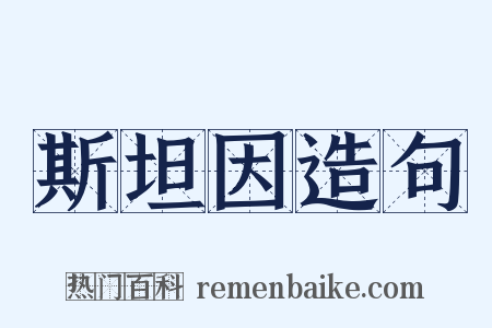 斯坦因造句是什么意思的图片